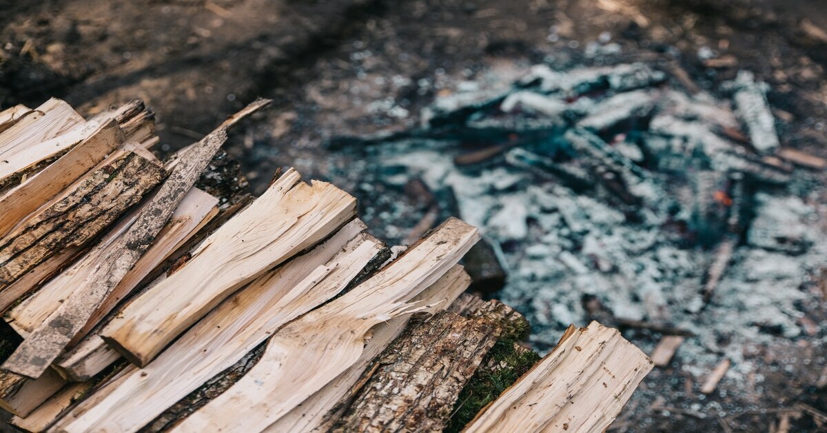 firewood at a campsite