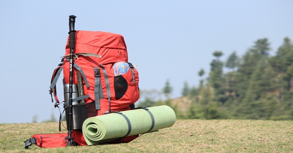 backpack on the ground