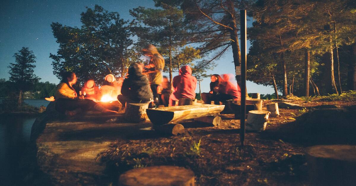 camping with friends