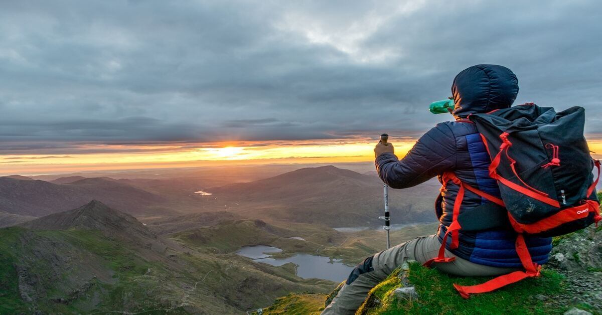 hiker with hiking poles