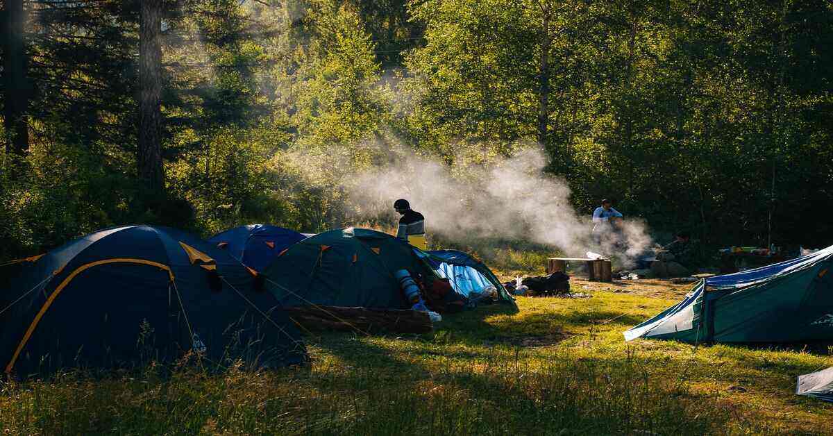 cooking at a campsite