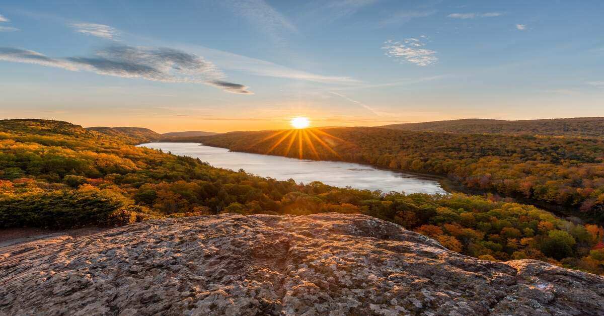 hiking trail in the morning