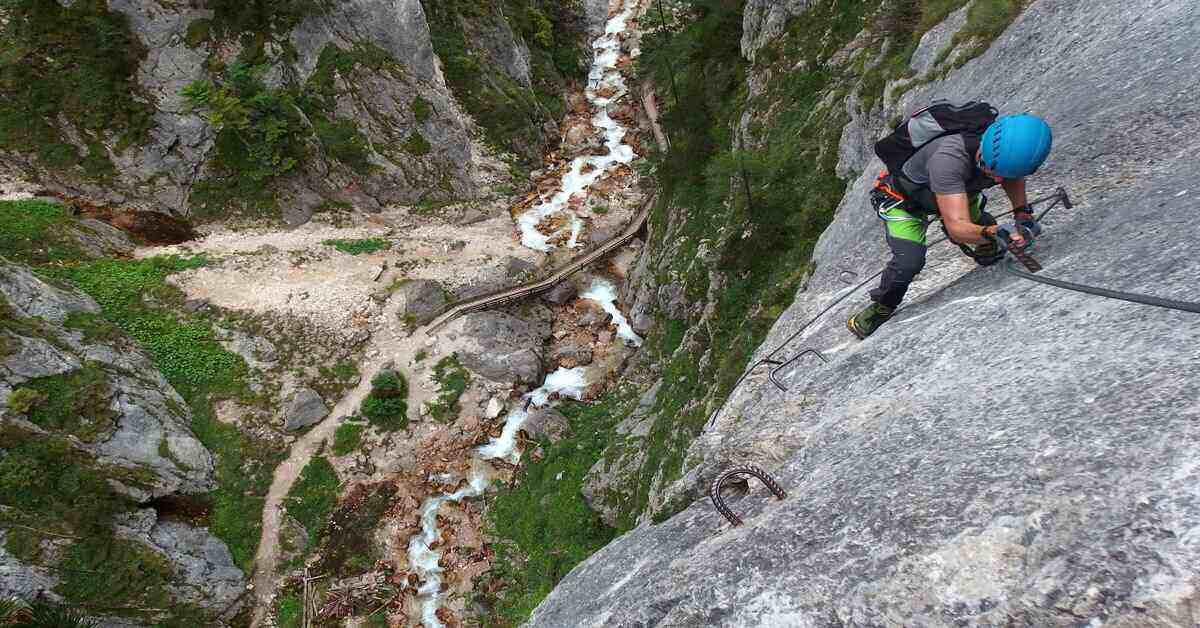 climber on a rock