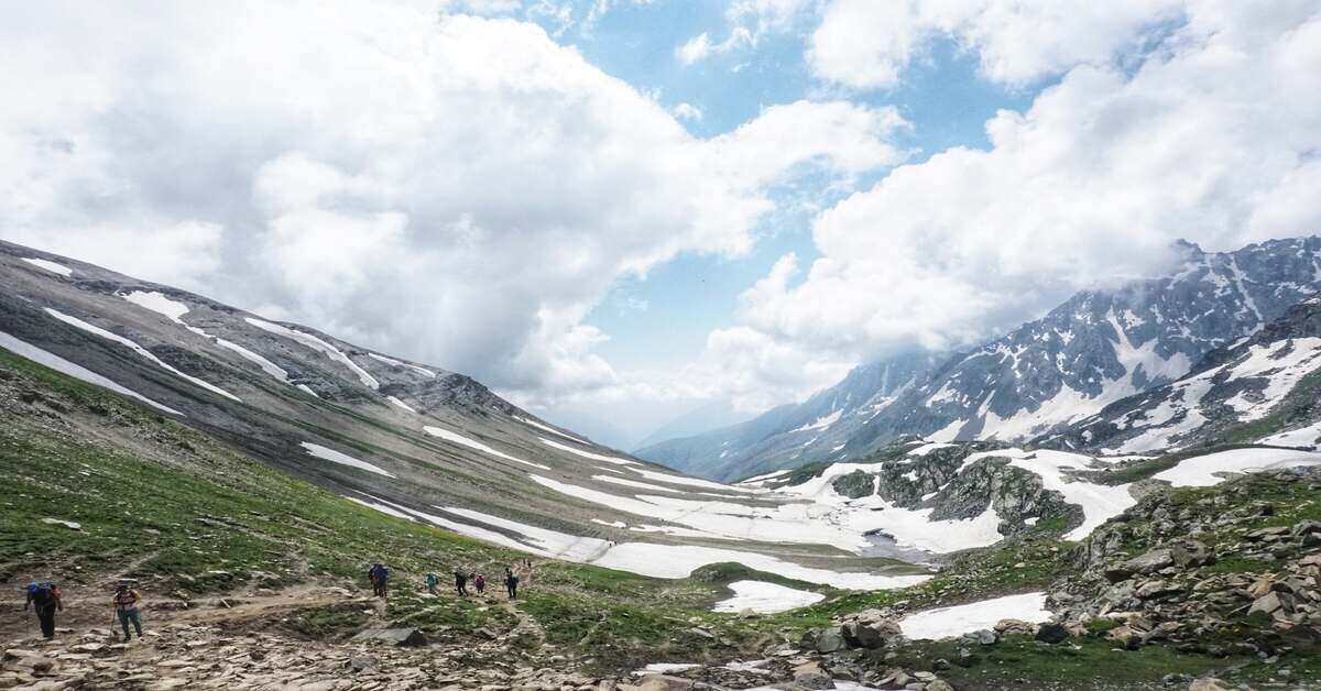 people in a hiking trail