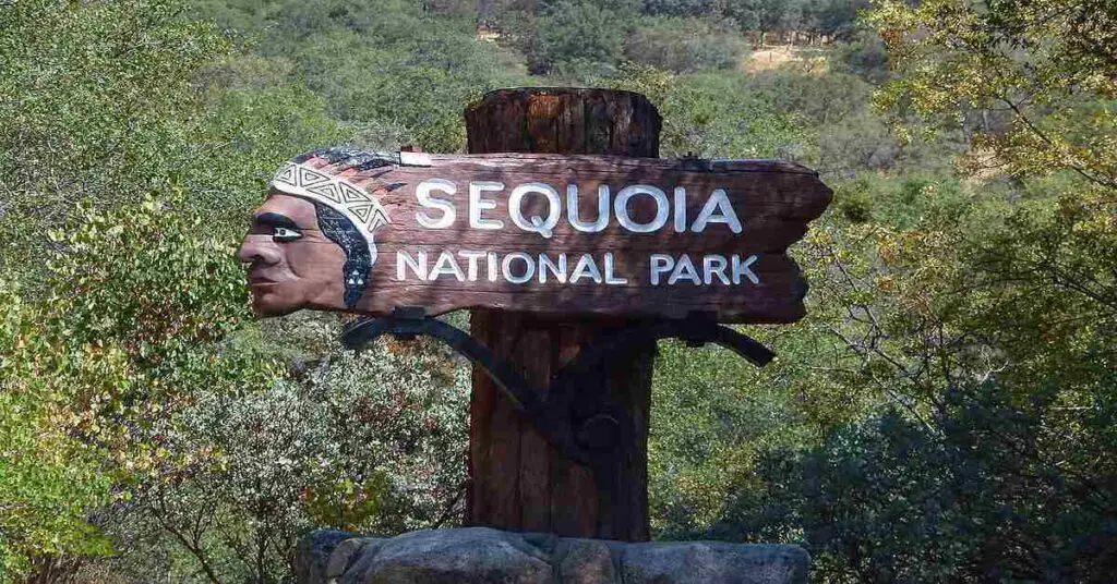 Sequoia National Park signage