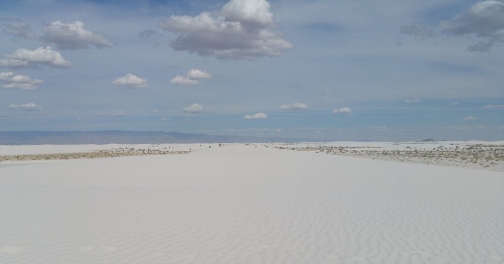 White Sands National Park on clear day
