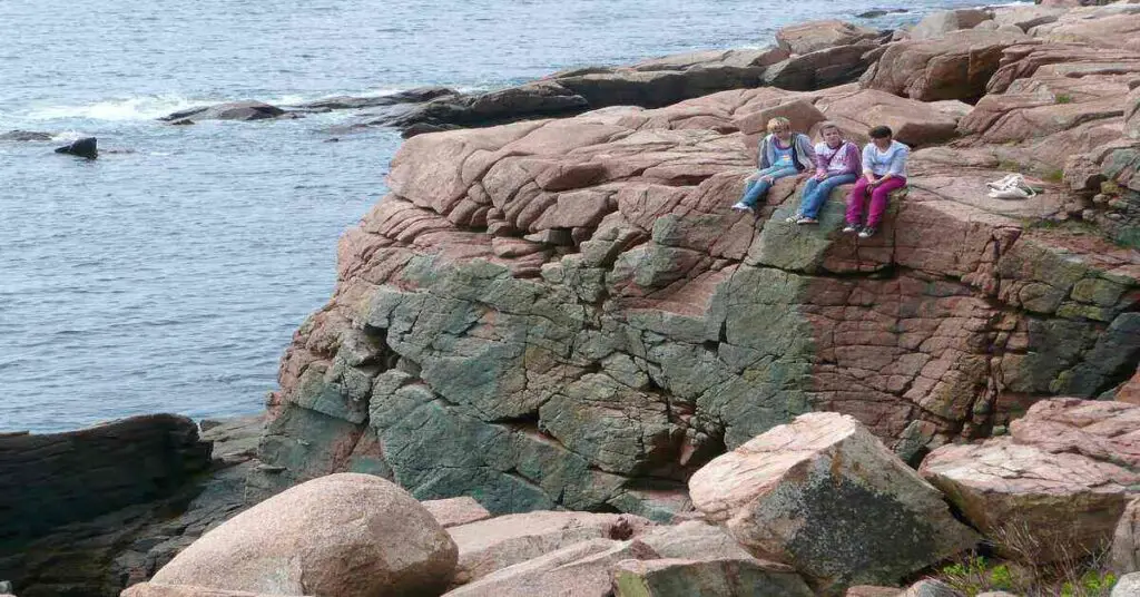 Rock near water body, Acadia
