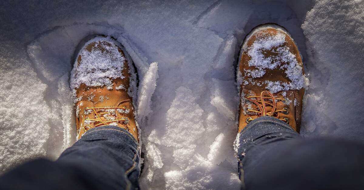 Timberlands boots in snow