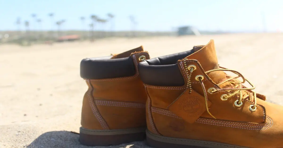 A pair of Timberland boots