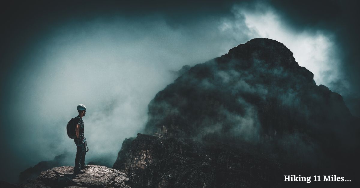 Hiker on top of a cliff